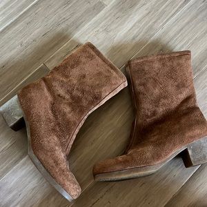 Vintage Fleece Lined Hush Puppies Suede Boots 6